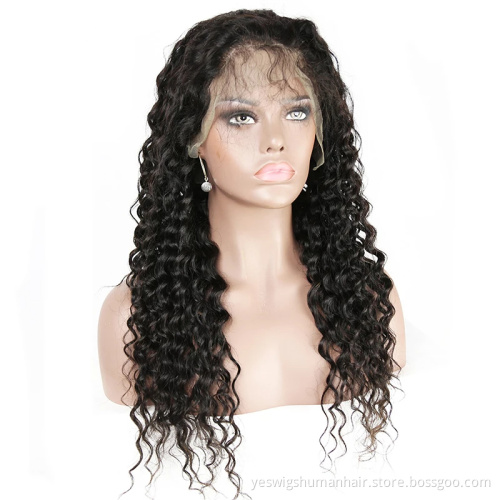 Short 10 12 Inch Indian Human Hair Swiss Lace Wig For Women Loose Deep Indian Hair Lace Frontal Wig Wholesale Vendor From China